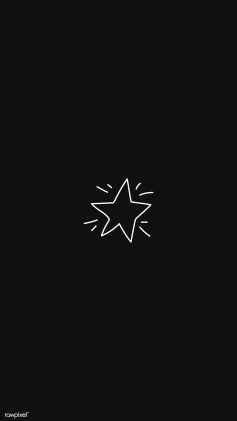 Hand drawn white star vector | free image by rawpixel.com / Adj Star In Black Background, Star Icon Black, Star Black Background, Star Phone Wallpaper, Star Sketch, Hand Drawn Wallpaper, Minimalist Iphone Wallpaper, Featured Cover, Iphone Customization