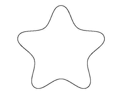 Rounded star pattern. Use the printable outline for crafts, creating stencils, scrapbooking, and more. Free PDF template to download and print at http://patternuniverse.com/download/rounded-star-pattern/ Printable Outline, Girly Party Ideas, Coloring Crafts, Star Outline, Bible Story Crafts, Bumbo, Star Template, Stencils Printables, Fabric Postcards