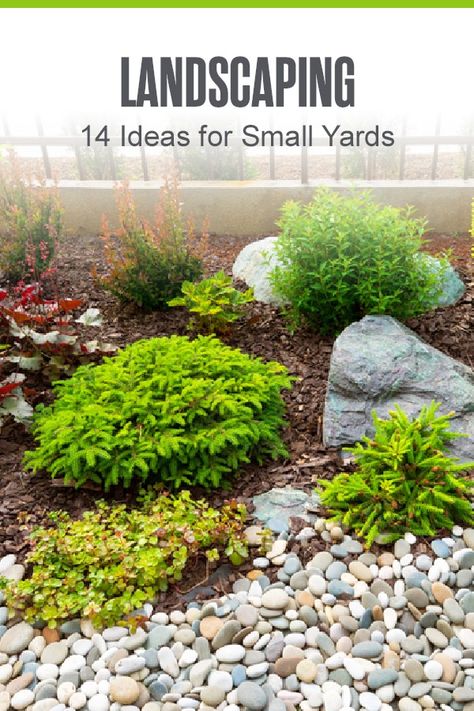 Looking for ways to landscape a small yard? These 14 landscaping ideas can help you transform a small yard or outdoor living space with plants, water features, and more! via @extraspace Small Flat Backyard Ideas, Front Townhouse Landscaping, Front Yard Landscaping Townhouse, Townhouse Landscaping Ideas, Small Front Yard Landscaping Ideas Townhouse, Tiny Yard Landscaping Ideas, Small Area Landscaping Ideas, Tiny Front Yard Landscaping, Tiny Front Garden Ideas