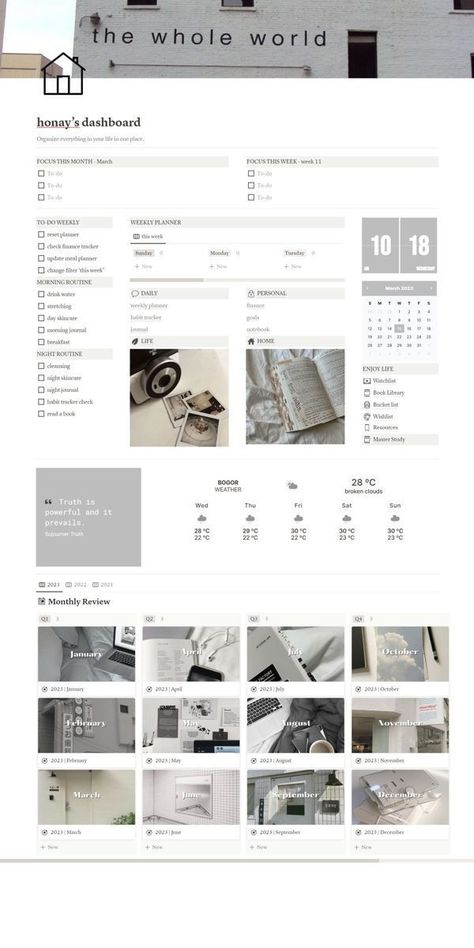 #Organisation #Minimalist_Notion #Organisation_Planner #Notion_Inspiration Minimalist Notion, Organisation Planner, Notion Inspiration, Studie Hacks, Grey Theme, Etsy Planner, Notion Dashboard, Study Apps, Digital Organization