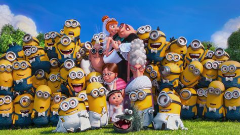 Group Photo Despicable Me 2 Minion Background, Minion Wallpaper Hd, Cute Minions Wallpaper, Agnes Despicable Me, Despicable Me 2 Minions, Minions 2, Minion Characters, Despicable Me 3, Minion Movie