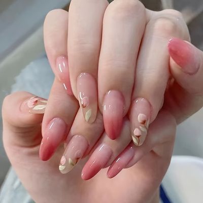 Nail Equipment, Ballet Nails, Milky Nails, Nagel Tips, Nail Type, Nails Set, Pink Gradient, Nail Forms, Nails Almond