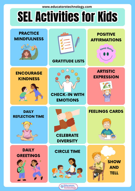 Boost your classroom's #SEL with these engaging activities! 🌟 Each one helps students develop crucial social and emotional skills. 💖 #Education #SocialEmotionalLearning #TeachingTips Emotional Learning Activities, Learning Activities For Kids, Social And Emotional Learning, Emily J, Social Emotional Learning Activities, 21st Century Skills, Emotional Skills, Personality Development, Character Education