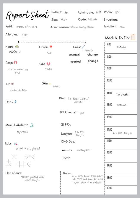 Nurse report sheet collegestudentnotiontempla Nurse Charting Template, Nurse Sheet Templates, Giving Report Nursing, Nursing Shift Organization Sheet, Med Surg Nursing Report Sheet, Nurse Organization Sheet, Nursing Patient Report Sheets, Nurse Cheat Sheets Printable, Rehab Nurse Report Sheet