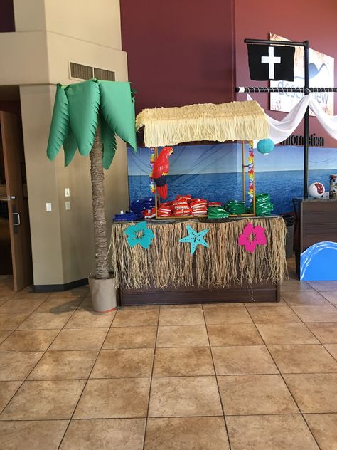 Beach ocean island jungle shipwrecked underwater vbs theme Thunder Island Vbs 2024, Thunder Island Vbs, Ocean Vbs, Mystery Island, Crushed Paper, Ocean Island, Vbs Themes, Vbs 2024, Church Activities