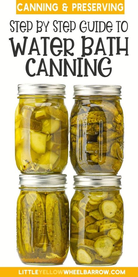 Canning Squash, Canning Water, Hot Water Bath Canning, High Acid Foods, Water Bath Canning Recipes, Canning Jam Recipes, Can Food, Easy Canning, Pressure Canning Recipes