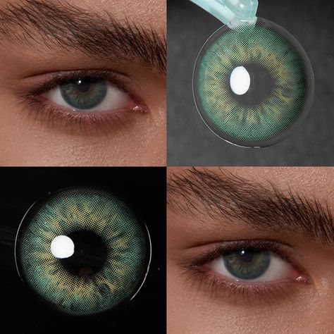 Green Eye Contacts, Polar Lights Green Contacts, Green Eye Contacts On Brown Eyes, Green Contact Lenses, Natural Green Contact Lenses, Coloured Contacts, Hazel Lenses Contact Lens, Cool Contacts, Best Colored Contacts