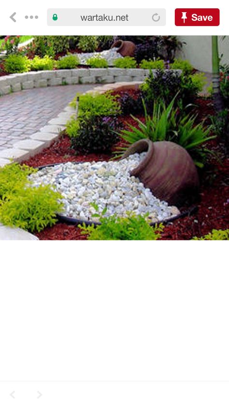 Front Lawn Landscaping, Front Garden Landscape, Small Front Yard Landscaping, Rock Garden Design, Front Yard Garden Design, Rock Garden Landscaping, Front Yard Landscaping Simple, Outdoor Gardens Design, Garden Yard Ideas