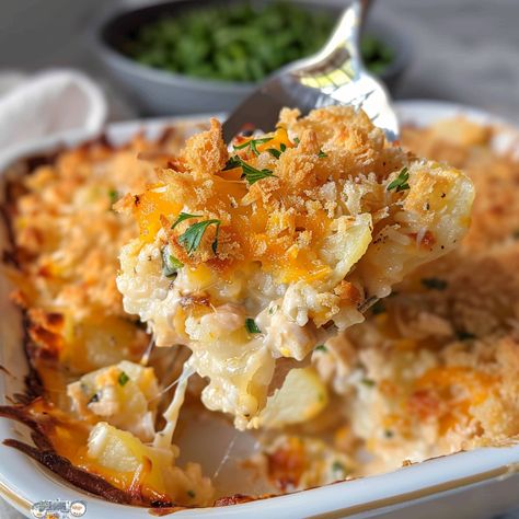 Cheesy chicken potato casserole, a hearty and delicious meal perfect for family dinners. Ready in an hour! Italian Beef Crockpot Recipe, Mexican Burritos, Italian Beef Crockpot, Sirloin Recipes, Chicken Potato Casserole, Chicken And Potato, Tuna Casserole Recipes, Chicken Potato, Taco Bake