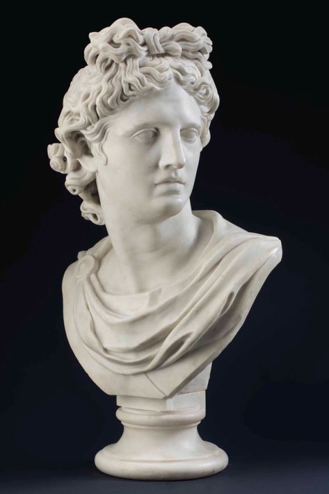 Plaster Art Sculptures & Statues, Apollo Sculpture, Classical Statues, Apollo Bust, 19th Century Sculpture, Greek Bust, Apollo Belvedere, Greek Mythology Statue, Italian Statues