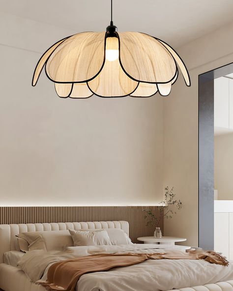 Introduce a retro flair into your space with the Okai pendant lamp. The Okai petal chandelier design adds a unique touch to any room. Elevate your decor with its elegant and vintage-inspired look. Bedroom Ideas Chandelier, Living Room Retro Modern, Midcentury Modern Chandeliers, Modern Lighting Design Ceilings, Chandelier Bedroom Ideas, Room Lamp Ideas, Chandelier In Bedroom, Bedroom Chandelier Ideas, Bedroom Lamps Ceiling