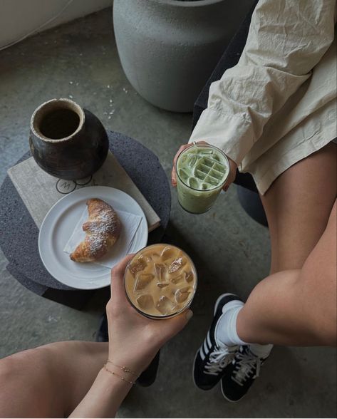 #aesthetic #coffee #matcha Coffee And Matcha Aesthetic, Matcha Cafe Aesthetic, Matcha Coffee Aesthetic, Coffee Matcha Aesthetic, Coastal Cafe, Dream Friendship, Places Aesthetic, Matcha Girl, Matcha Aesthetic