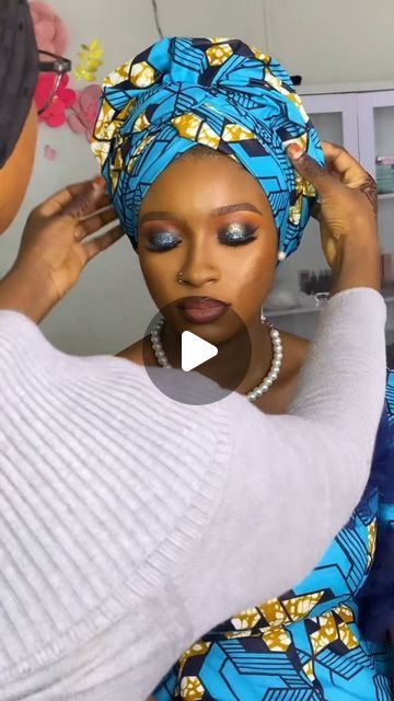 How To Wrap African Head Wrap, Ankara Head Wrap Styles, African Head Wraps Tutorial, Doek Styles, Ankara Asoebi, Hair Scarf Tutorial, Tie A Turban, Natural Hair Box Braids, Ankara Scarf