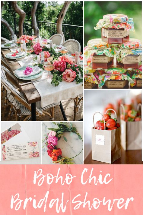 Bohemian Style Bridal Shower Ideas, Bridal Party Garden Theme, Bohemian Bridal Shower Decorations Ideas, Boho Bridal Brunch Decor, Colorful Boho Bridal Shower Ideas, Boho Chic Bridal Shower Decor, Boho Garden Party Decoration, Summer Garden Bridal Shower Ideas, Boho Garden Bridal Shower Ideas