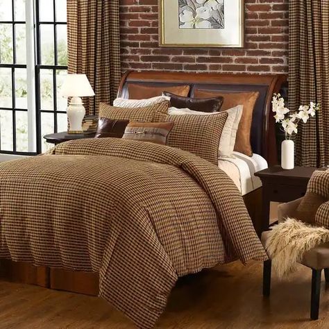 Paseo Road by HiEnd Accents Clifton Houndstooth Comforter Set, 3PC - Bed Bath & Beyond - 28654979 Rustic Comforter Sets, Masculine Bedroom Decor, Lodge Bedding, Western Comforter Sets, Luxury Comforter Sets, Rustic Comforter, Ralph Lauren Bedding, Western Bedroom Decor, Masculine Bedroom