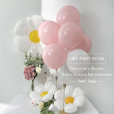 Amazon.com: TOPLLON Daisy Balloon Garland Arch Kit 10ft Thicker Daisy Birthday Decorations 4pcs Daisy Balloons Two Groovy Decorations Girl Birthday Party Baby Shower : Toys & Games Daisy Balloon Centerpiece, Daisy Birthday Decorations, Groovy Decorations, Daisy Balloon Garland, Daisy Balloons, Two Groovy, Daisy Birthday, Garland Arch, Easy Parties