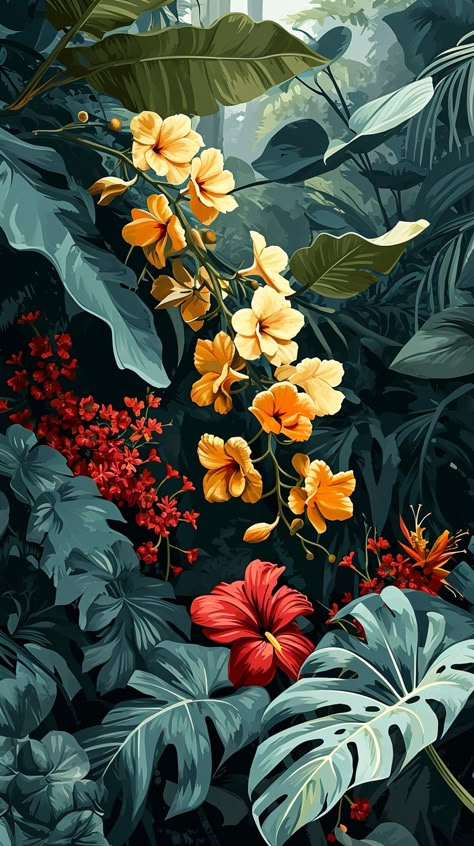 Captures the essence of a garden, making it a must-have for iPhone and Android users who appreciate nature 🌼 #FloralWallpaper Botanical Phone Wallpaper, Tray Painting, Beautiful Wallpaper Images, Adobe Illustrator Graphic Design, Phone Screen Wallpaper, Art Gallery Wallpaper, Phone Wallpaper Patterns, Botanical Poster, Flower Prints Art