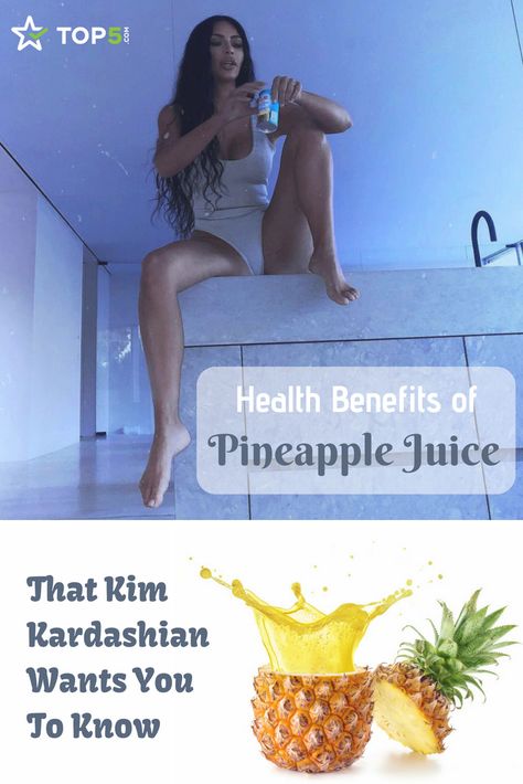 health benefits of pineapple juice - Drinking pineapple juice not only helps improve your health and bones, it also tastes good! If it’s good enough for Kim K., then it's good enough for us! #top5 #topfive #pineapple #drink #juice #kimkardashian #healthly #healthyliving Drinking Pineapple Juice Benefits, What Does Pineapple Help With, Pineapples Benefit, Benefits Of Pineapple For Women, Pineapple Juice Benefits For Women, Benefits Of Pineapple Juice, Apple Juice Benefits, Benefits Of Eating Pineapple, Pineapple Juice Benefits