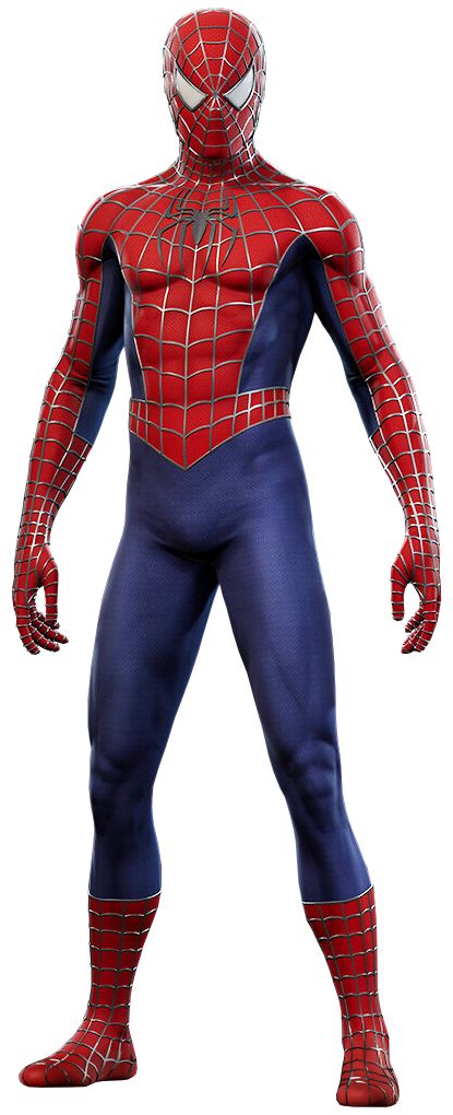 The Webbed Suit is a suit players may equip in Marvel's Spider-Man. It is a free suit provided as part of the 1.13 update for the game. It does not possess an associated suit power. The suit's overall design is based primarily on the Classic Suit, but with several modifications. Notably, the red portions of the suit are lined with raised silver webbing and the eyes are more angular. Additionally, the red spider symbol on the back of the suit is that of a realistic spider rather than a stylized Different Spiderman Suits, Spider Man All Suits, Spiderman Homecoming Suit, Spiderman Last Stand Suit, New Spiderman Suit, Spider Man Velocity Suit, Spider Man New Suit, Original Spiderman Suit, Spider Man Symbol