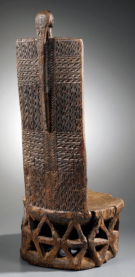 Africa | Throne from the Tabwa people of DR Congo | Wood.  H:  76 cm | ca. late 19th - early 20th century African Throne, African Chair, African Artifacts, African Furniture, African Inspired Decor, Afrique Art, Afrikaanse Kunst, African Sculptures, Dr Congo