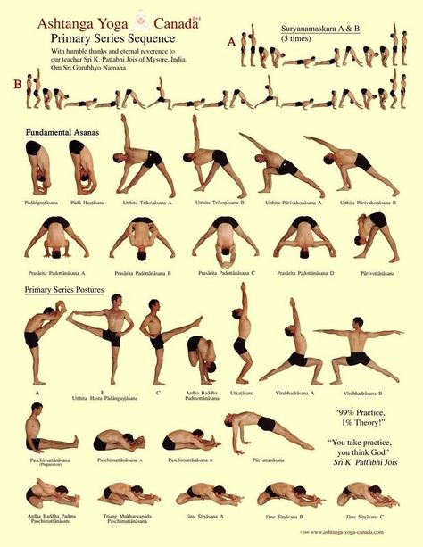 Vinyasa Yoga Flow Chart - Infoupdate.org Yoga Flow Chart, Ashtanga Yoga Poses, Ashtanga Primary Series, Ashtanga Yoga Primary Series, Yoga Stretches For Beginners, Yoga Series, Yoga Ashtanga, Yoga Poses For Men, Ashtanga Vinyasa Yoga