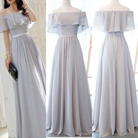 7949e456002b28988d38185bd30e77fddesc48139653ri Grey Prom Dress Long, Long Party Gowns, Grey Prom Dress, Simple Bridesmaid Dresses, Prom Dresses 2019, Prom Dress Inspiration, Cute Prom Dresses, Pretty Prom Dresses, Party Gowns