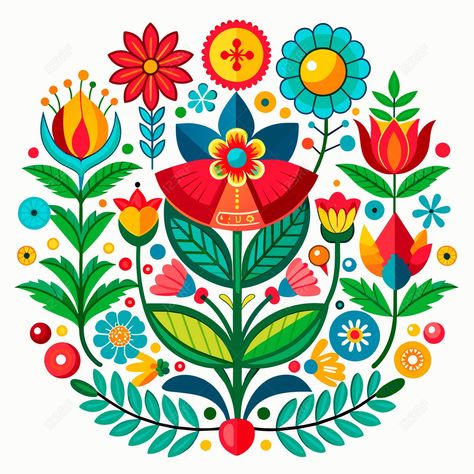 Russian folk art. Vector illustration. Floral pattern in doodle style. - 228302655 Russian Folk Pattern, Folk Art Patterns, Polish Folk Art Flowers, Folk Art Illustration, Folk Art Flowers Floral Patterns, Ukrainian Flower Art, Russian Folk Art Flowers, Polish Floral Folk Art, 18th Birthday Present Ideas