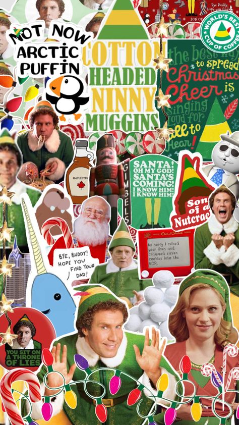 Created by thereviewwire on Shuffles Christmas Movies Wallpaper, Christmas Movie Collage, Elf Wallpaper, Mr Narwhal, Best Movies List, Movie Collage, Wallpaper Iphone Boho, Santas Coming, Christmas Backgrounds