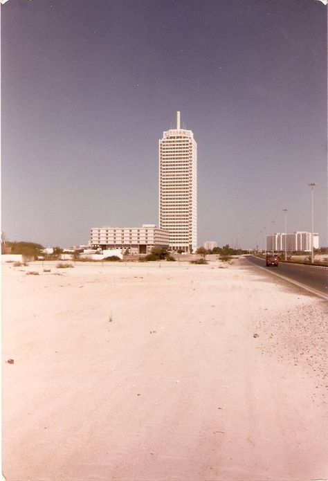 Dubai Trade Centre, Hilton, Wilson Building Old Dubai Photography, Old Dubai Aesthetic, Uae Pictures, Dubai Images, Uae Architecture, Dubai Pictures, Dubai Photos, Old Dubai, Immaculate Vibes