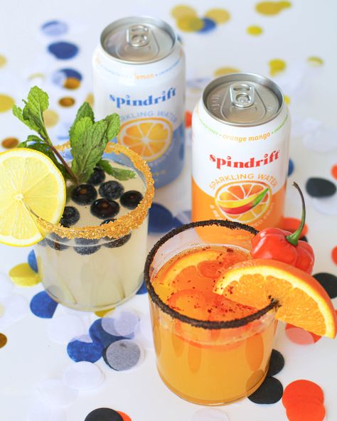 Mocktail With Tajin, Spindrift Mock Tails, Spindrift Cocktails, Mocktail Margaritas, Citrus Mocktail, Mocktail Margarita, Lemonade Flavors, Margarita Mocktail Recipe, Mock Cocktails