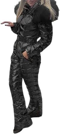 Ski Jumpsuit Woman, Ski Suits For Women, Gold One Piece, Outerwear Women Winter, Ski Jumpsuit, Metallic Jumpsuits, Fur Collar Coat, Ski Suit, Collar Coat