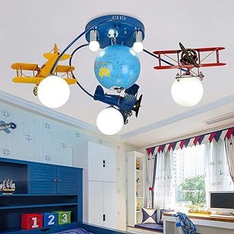 Nursing Room, Airplane Theme, Bedroom Pendant, Room Chandelier, Led Light Fixtures, Flush Mount Light, Led Ceiling Lamp, Metal Ceiling, Bedroom Ceiling Light