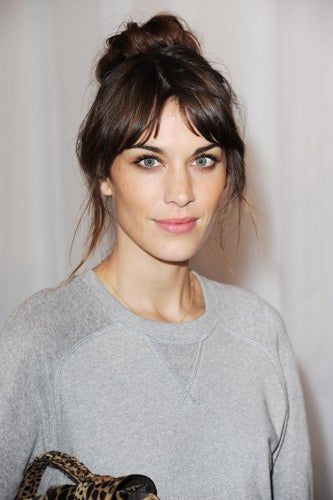 Alexa Chung’s Hair Guru Will Help You Steal Her Fashion Week Locks #refinery29 Franje Pony, Widows Peak Hairstyles, Alexa Chung Hair, Widows Peak, Haircut Styles, Christy Turlington, Casual Hairstyles, Alex Turner, Alexa Chung