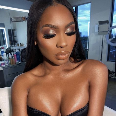 Birthday Glam, Pageant Makeup, Natural Glam Makeup, Makeup Black Women, Makeup For Black Skin, Fall Makeup Looks, Bridal Makeup Looks, Natural Glam, Glamour Makeup