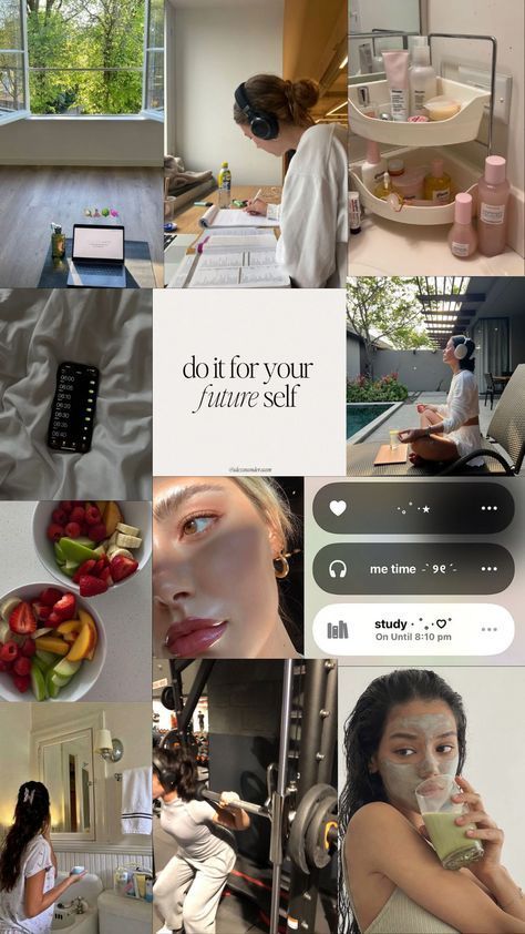 Healthy Girl Era, Vision Board Examples, Vision Board Wallpaper, Best Version Of Myself, Manifesting Vision Board, Dream Vision Board, Motivation Board, Vision Board Manifestation, Healthy Lifestyle Motivation