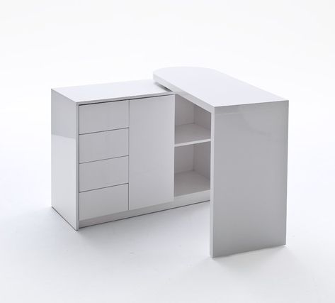 Sliding Desk, Cecilia Reyes, Small House Inspiration, Small Home Offices, Flat Pack Furniture, Space Saving Furniture, Modern Desk, Home Office Desks, Writing Desk