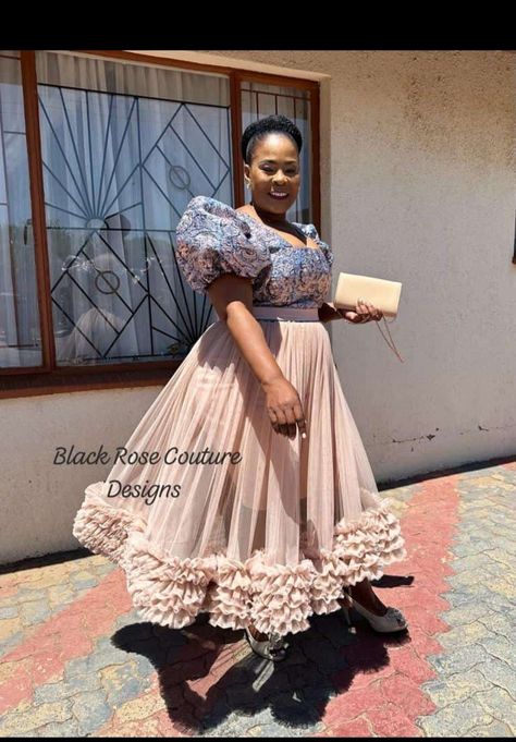 Nude and touch of floral Cream African Dress, Nude Traditional Wedding Dress, Nude Vintage Dress, Black Over Nude Dress, Nude Wedding Dress With Black Lace, Herero Dress, Nude Wedding Dress, Events Dresses, African Kimono