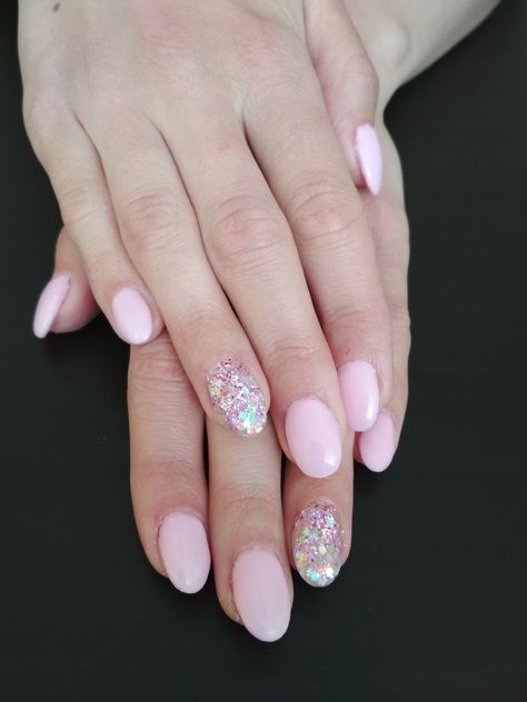 Pink Sparkle Nails, Full Glam, Pink Gel, Sparkle Nails, Nails Pink, Pink Sparkle, Nail Inspiration, Mani Pedi, Pink Glitter