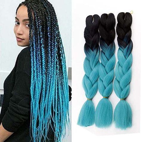 Hair For Braids, Expression Braiding Hair, 1 Braid, Eco Hair, Beautiful Dreadlocks, Big Box Braids Hairstyles, Colored Braids, Hair Upstyles, Hippie Hair