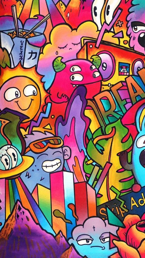 Marshmello Wallpapers, Chameleon Art, Walpapers Cute, Doddle Art, Doodle Videos, Arte Doodle, Art Sketches Doodles, Graffiti Doodles, Doodle Art Drawing