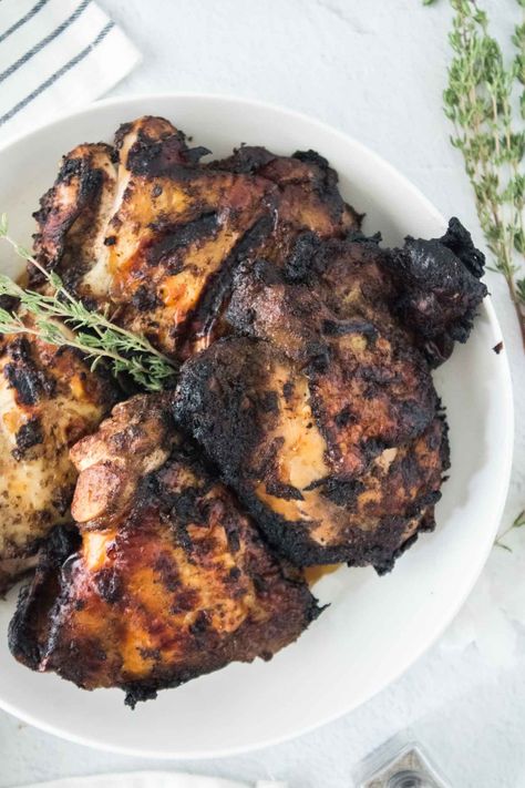 Jerk Chicken Thigh Recipe, Authentic Jerk Chicken Recipe Jamaica, Jerk Chicken Authentic, Jerk Chicken Jamaican, Jamaica Jerk Chicken, Authentic Jerk Chicken, Jerk Chicken Recipe Authentic, Jamaican Roast Chicken, Smoked Jerk Chicken