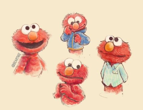 Sesame Street Fanart, Ernie Und Bert, Elmo World, Sesame Street Muppets, Silly Puppets, The Muppet Show, Muppet Babies, Watercolor Paintings For Beginners, Art Folder