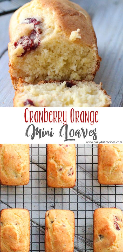 Orange Mini Loaf Cake, Fall Mini Loaves, Fall Mini Breads, Best Mini Loaf Recipes, Mini Crusty Bread Loaves, Eggnog Mini Loaves, Christmas Mini Quick Breads, Mini Cranberry Loaves, Cranberry Bread Mini Loaves