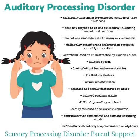 Sensory Processing Disorder Symptoms, Lack Of Attention, Verbal Behavior, Sensory Disorder, Learning Disorder, Auditory Processing Disorder, Social Skills For Kids, Auditory Processing, Behavior Interventions