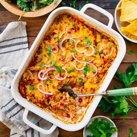 Casserole With Rice, Fajita Casserole, Chili Casserole, Dump And Bake, Chicken Fajita Casserole, Chicken Alfredo Bake, The Seasoned Mom, Quick Meal Prep, Bake Chicken