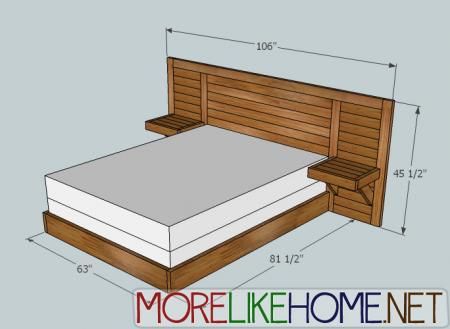 2x4 simple modern bed Headboard Plan, Modern Style Bed, Diy Wood Headboard, Modern Headboard, Diy Bed Frame, Bed Plans, Wood Bed Frame, Diy Headboard, Bedroom Bed Design