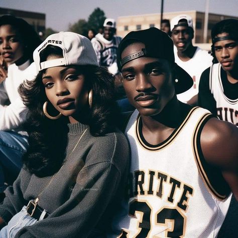 90s Fashion Couple, 90s Black Couples Photoshoot, 1990s Black Fashion, Black Love 90s, Old School Photos, 90s Black Couple Aesthetic, 90s Couples Photoshoot Aesthetic, Old School Black Love, Tlc 90s