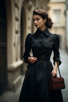 Elegant Goth Outfits Classy, Black Chic Dress Classy, Elegant Black Dress Aesthetic, Chic Classy Outfits, Marie Aesthetic, Black Off The Shoulder Dress, Milky Nails, Tuxedo Women, Dark Dress