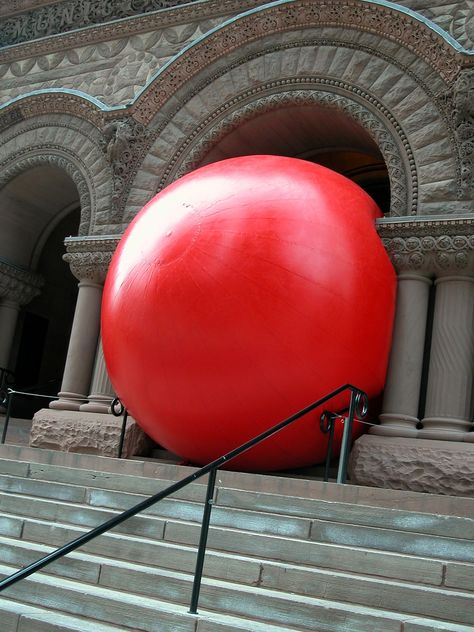 The Big Red Ball Project - Old City Hall | by suezq1342 Ball Art Installation, Ball Installation, Red Ball, Art Installation, Sculpture Installation, Land Art, Art Furniture, Public Art, Urban Art