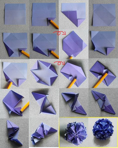 Origami Star Box, Origami Diagrams, Origami Ball, Origami Models, Origami For Beginners, Origami Love, Origami And Kirigami, Origami Patterns, Instruções Origami